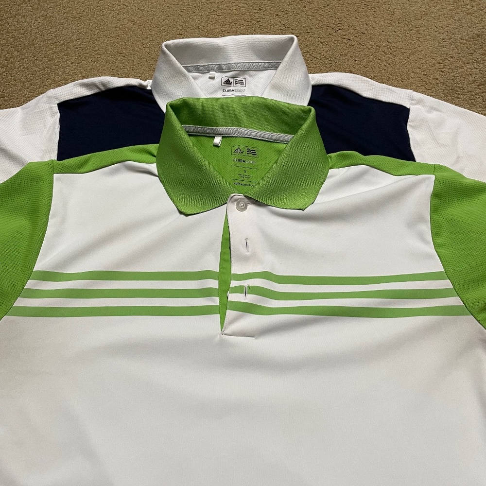 2 Adidas golf shirts Size Small
